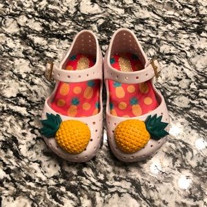 Brand New Mini Melissa Toddler Pineapple Shoes